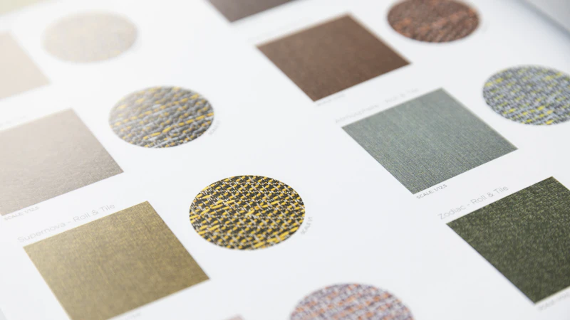 a close up of a sheet of paper with different colors