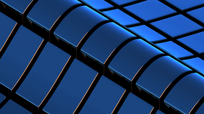 A close up of a blue metal surface