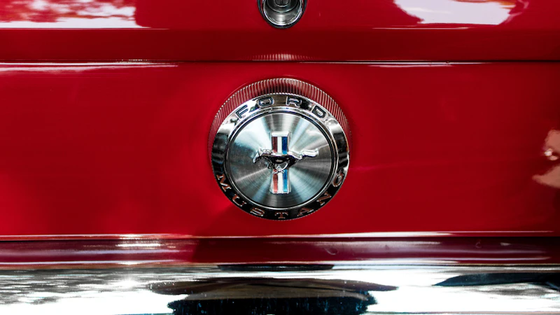 red Ford Mustang vehicle