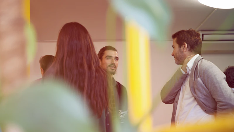 group of people gathering