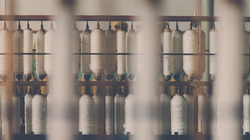 photography of white treadle on brown wooden rack