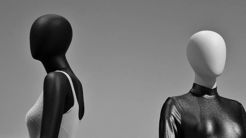 two black and white body dresses