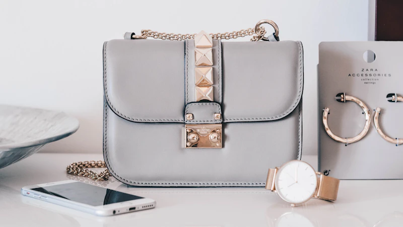 grey leather crossbody bag