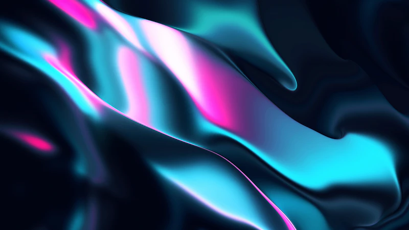a blue and pink abstract background with wavy lines
