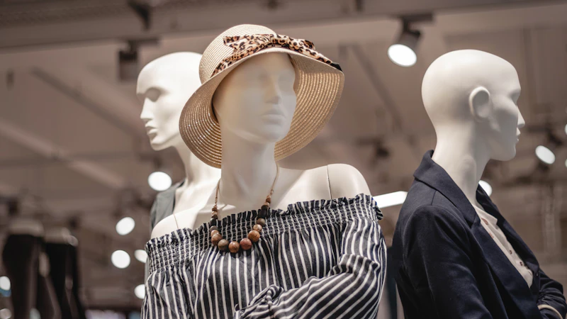 shallow focus photo of mannequin wearing brown sunhat