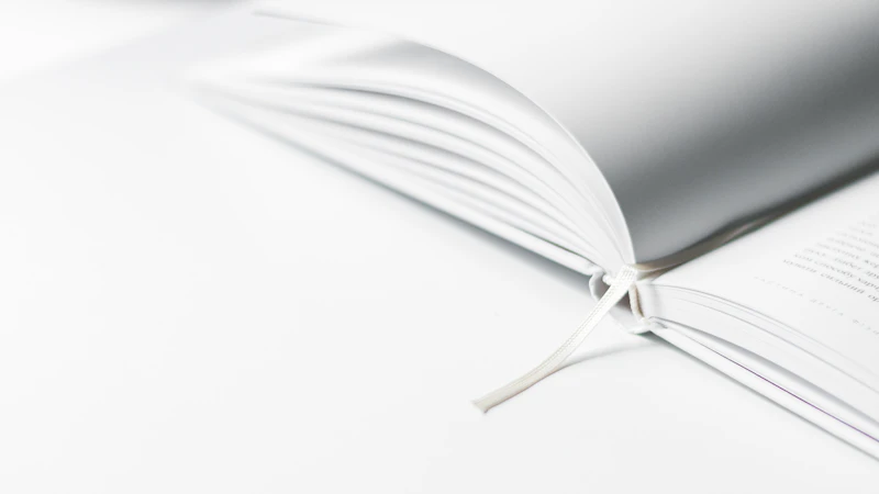 white book marker on book page