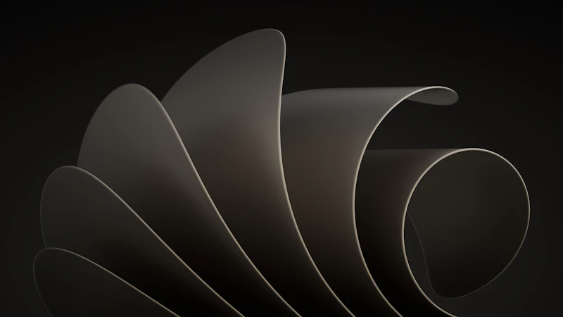 a black background with a curved design