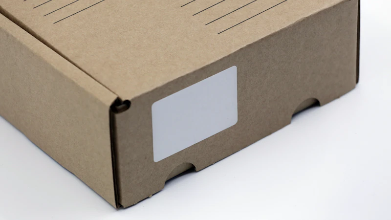 brown cardboard box on white table