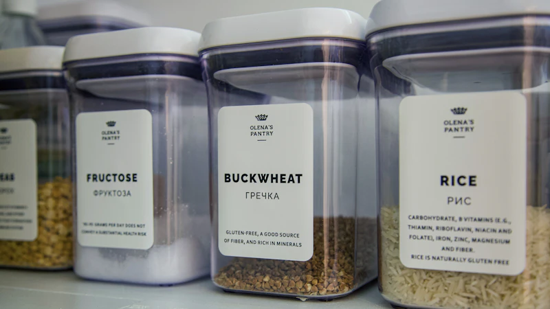 2 clear glass jars on white shelf