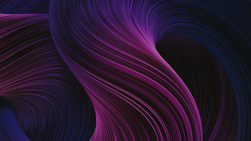 flowing purple and blue abstract strands
