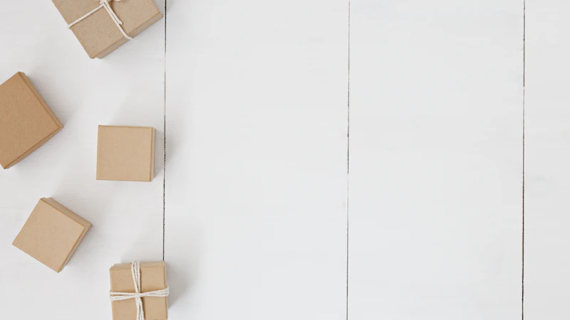 brown gift box on white surface