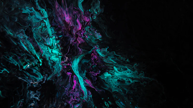 green and pink abstract art
