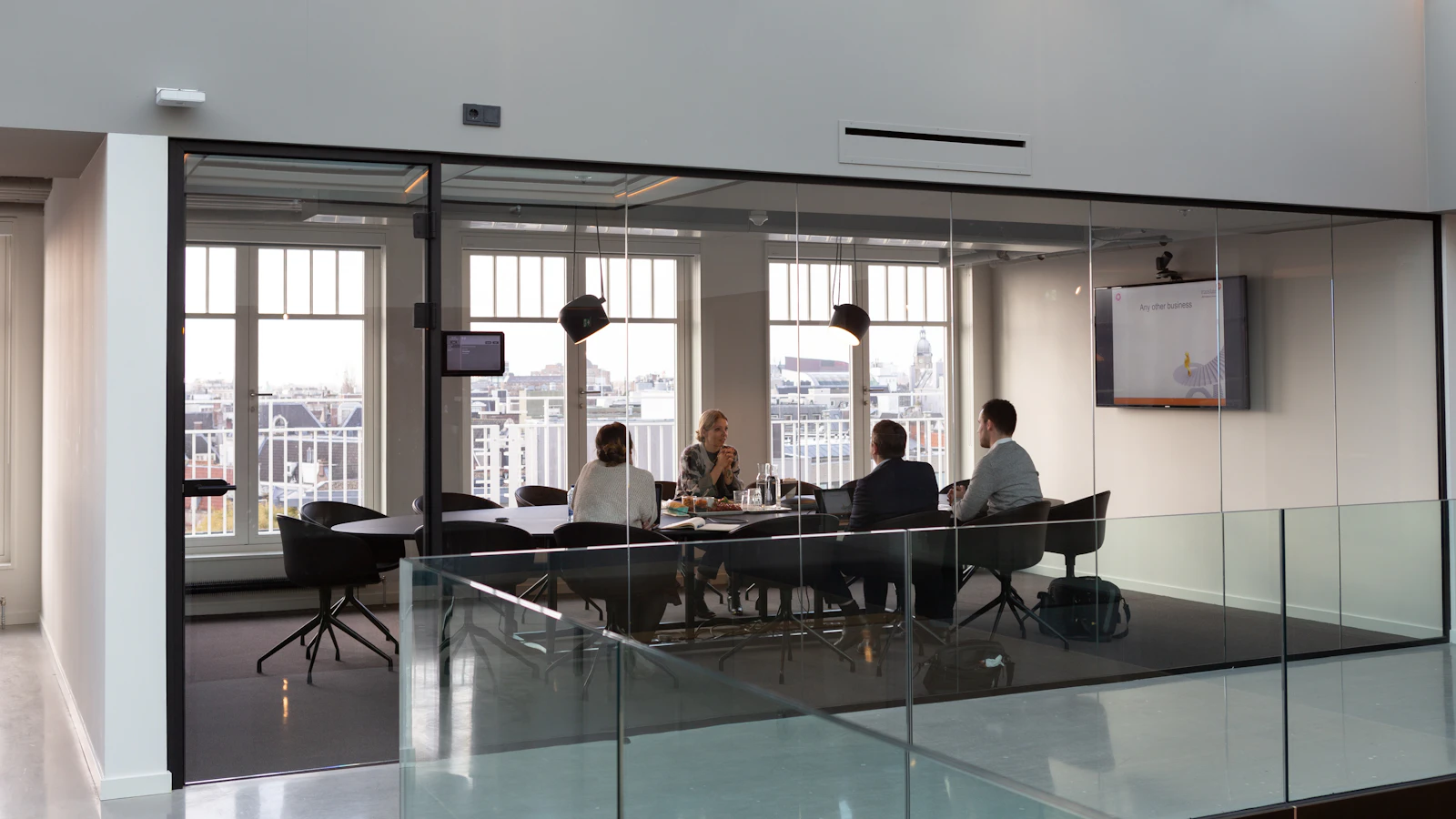 people sitting on chair inside building