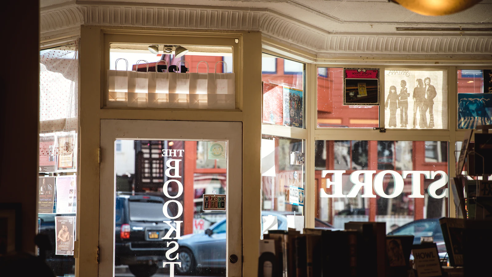 closed store glass door