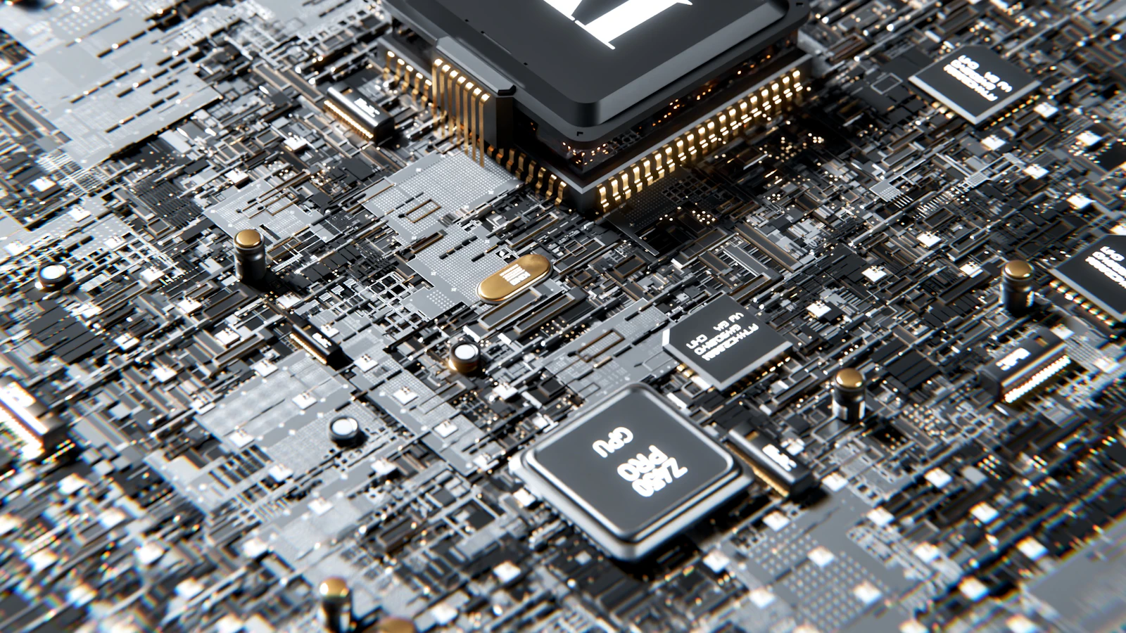 a computer chip with the letter a on top of it