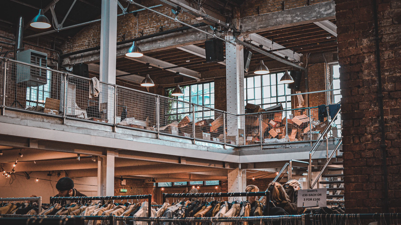 a group of people hanging out in a building