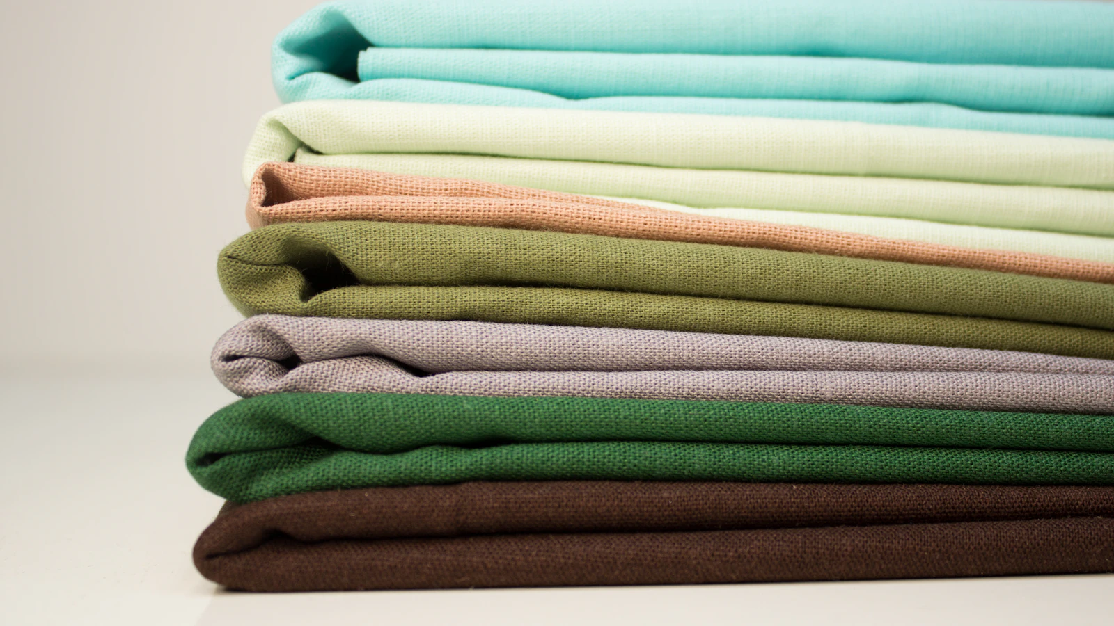 green and blue bath towels