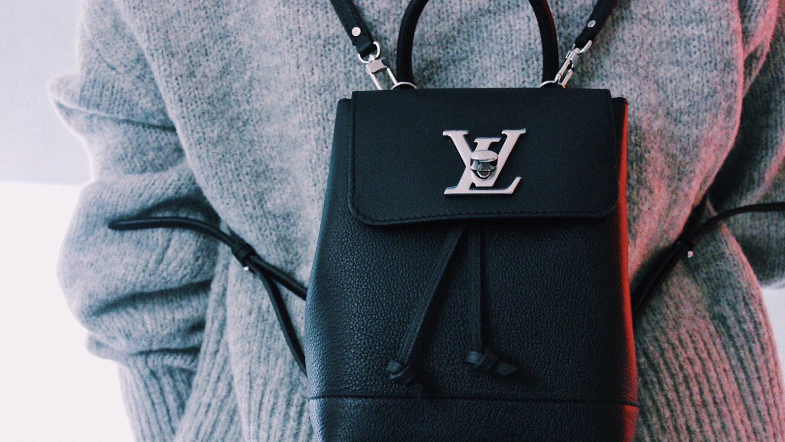 black Louis Vuitton backpack