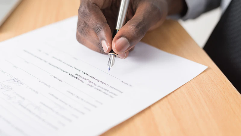 person writing on white paper